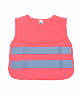Kamizelka ostrzegawcza odblaskowa dziecięca różowa AMiO 03987