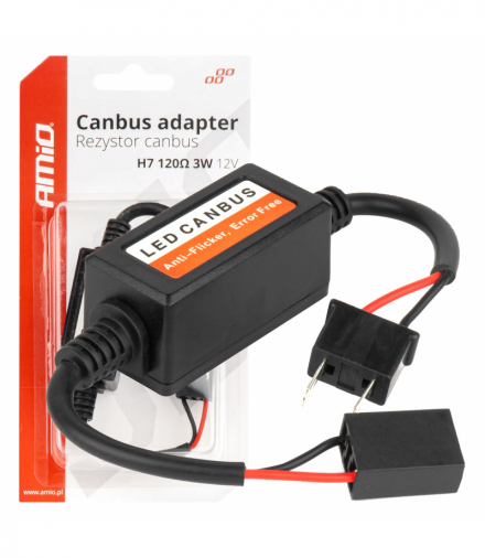 Rezystor opornik CANBUS do żarówek LED 3W 120Ω H7 AMiO 04088