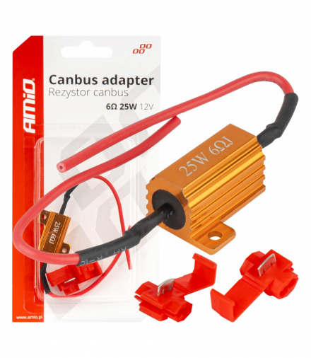 Rezystor CANBUS opornik do żarówek LED 6Ω 25W AMiO 04092