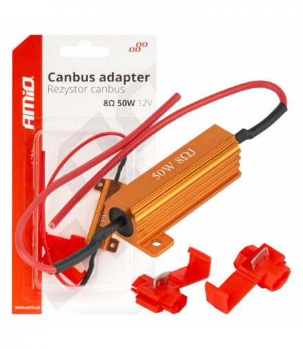 Rezystor CANBUS opornik do żarówek LED 8Ω 50W AMiO 04095