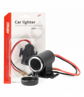 Gniazdo zapalniczki samochodowej hermetyczne 12V 24V AMiO 04129