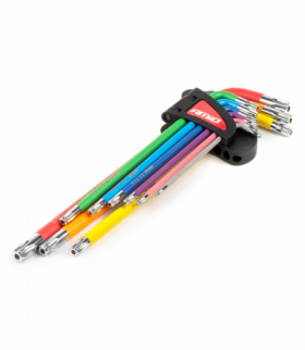 Klucze TORX extra długie zestaw imbusy zestaw 9 szt. S2 AMiO 04301