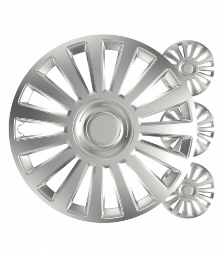 Kołpaki samochodowe 4szt. komplet Luxury srebrne 13" cali COLOR BOX Versaco 1037