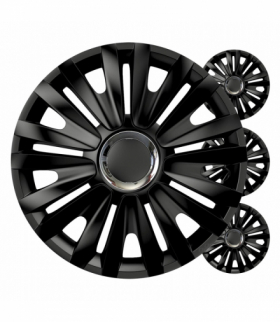 Kołpaki samochodowe 4szt. komplet Royal czarne 16" cali COLOR BOX Versaco 6179