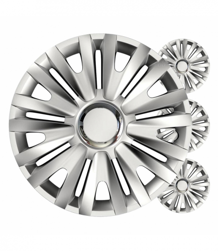 Kołpaki samochodowe 4szt. komplet Royal srebrne 15" cali COLOR BOX Versaco 5042