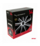Kołpaki samochodowe 4szt. komplet EVO czarno srebrne 14" cali COLOR BOX Versaco 9740