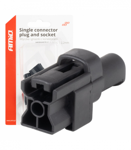 Złącze elektryczne wodoodporne zestaw 1 PIN 2.2mm AMiO 04345