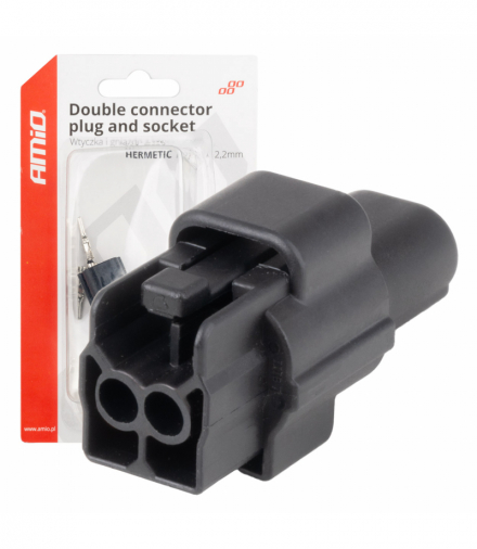 Złącze elektryczne wodoodporne zestaw 2 PIN 2.2mm AMiO 04346