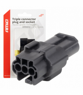 Złącze elektryczne wodoodporne zestaw 3 PIN 2.2mm AMiO 04347