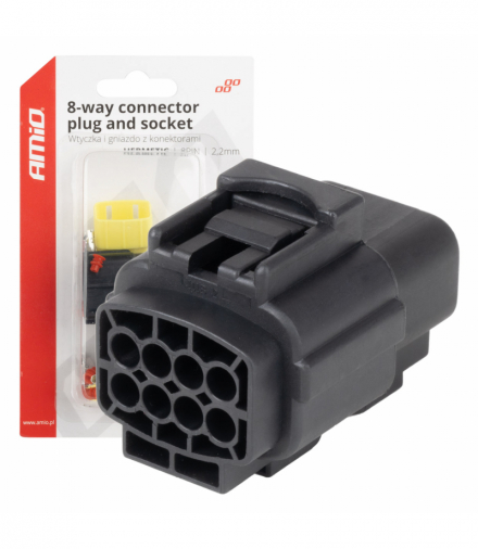 Złącze elektryczne wodoodporne zestaw 8 PIN 2.2mm AMiO 04350