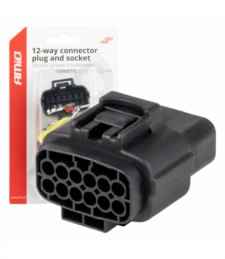 Złącze elektryczne wodoodporne zestaw 12 PIN 2.2mm AMiO 04352