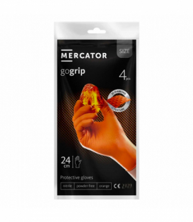 Rękawice nitrylowe Mercator GoGrip POMARAŃCZOWE 4 szt. rozmiar XL MERCATOR MER20764