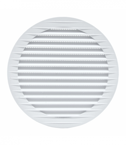 Kratka okrągła z siatką Ø150, biała Orno VGR/N/150/W
