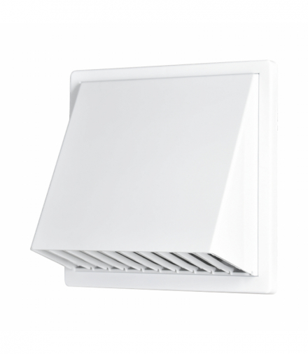 Kratka z okapem Ø80-150, biała Orno VGS/H/80-150/W