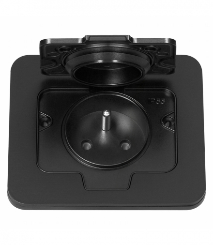 Hermetyczne gniazdo elektryczne prostokątne, IP55, czarne Orno OR-GM-9031/B