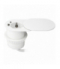 Gniazdo meblowe Ø6cm, wpuszczane w blat z przesuwną pokrywką, ładowarką USB i przewodem 1,9m, 1x2P+Z (Schuko), 2xUSB (typ A+C PD20W), białe Orno OR-GM-9042(GS)/W