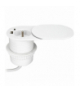 Gniazdo meblowe Ø6cm, wpuszczane w blat z przesuwną pokrywką, ładowarką USB i przewodem 1,9m, 1x2P+Z (French), 2xUSB (typ A+C PD20W), białe Orno OR-GM-9042/W
