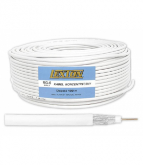 Kabel koncentryczny RG-6, 100m, LEXTON LXK504