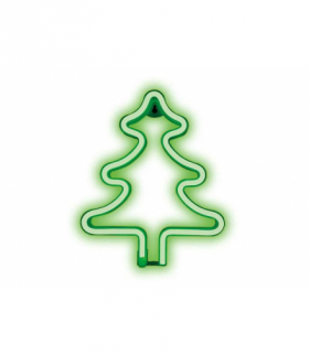OZDOBA ŚWIĄTECZNA CHOINKA ZIELONA Neon LED USB PLUG 3xAA LXLED100256