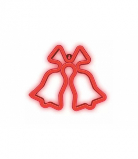 OZDOBA ŚWIĄTECZNA DZWONKI CZERWONE Neon LED USB PLUG 3xAA LXLED100257