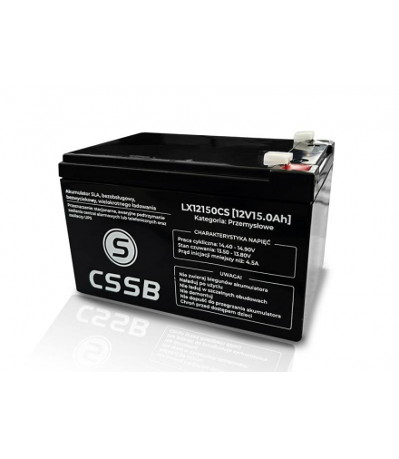 Akumulator bezobsługowy SLA 12V 15Ah LX12150CS