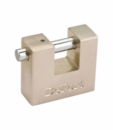 Kłódka trzpieniowa, 50 mm, 3 klucze, (LxWxH) 50 x 45 x 20 mm, O jarzma 9 mm, żeliwna, mosiężny zamek GTX DEFORT 90U330