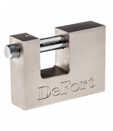 Kłódka trzpieniowa, 70 mm, 3 klucze, (LxWxH) 70 x 50 x 20 mm, O jarzma 10 mm, żeliwna, mosiężny zamek GTX DEFORT 90U332