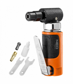 Szlifierka kątowa pneumatyczna 6 mm/3mm, 20 000 obr.-1, ciśnienie robocze 6.3 - 7.0 bar, pobór 85 l/min., waga 0.46 kg, CE GTX NEO TOOLS 14-016