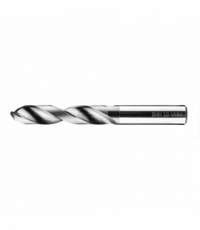 Wiertło węglikowe prawoskrętne ogólnego stosowania WK3. VHM TiAlN, Średnica: 9,5 mm , Uchwyt: 10 mm , Długość: 89 mm , Długość robocza: 47 mm. Typ chwytu: walcowy , Zaostrzenie: 140°, korekcja C (Split point), 1szt. GTX BAILDON 20109501