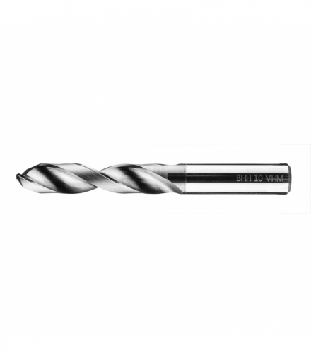 Wiertło węglikowe prawoskrętne ogólnego stosowania WK3. VHM TiAlN, Średnica: 9,5 mm , Uchwyt: 10 mm , Długość: 89 mm , Długość robocza: 47 mm. Typ chwytu: walcowy , Zaostrzenie: 140°, korekcja C (Split point), 1szt. GTX BAILDON 20109501