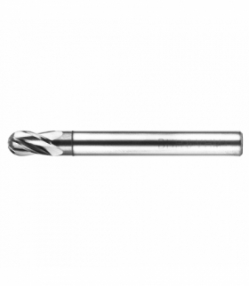 Frez węglikowy ogólnego stosowania FWK4K. VHM TiAlN zgodnie z normą DIN 6527 K. Średnica: 3 mm , Średnica chwytu: 6 mm , Długość całkowita: 50 mm , Długość robocza: 4 mm. Typ chwytu: walcowy. Sztuk w opakowaniu: 1. GTX BAILDON 22603001