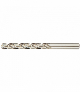 Wiertło prawoskrętne do miedzi i aluminium NWMc. HSS zgodnie z normą DIN 338 RW. Średnica: 10,2 mm , Uchwyt: 10,2 mm , Długość: 133 mm , Długość robocza: 87 mm. Typ chwytu: walcowy , Zaostrzenie: 130°. Sztuk w opakowaniu: 5. GTX BAILDON 01910201