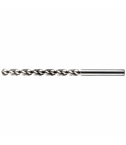 Wiertło prawoskrętne do miedzi i aluminium NWMg. HSS zgodnie z normą DIN 340 RW. Średnica: 5,5 mm , Uchwyt: 5,5 mm , Długość: 139 mm , Długość robocza: 91 mm. Typ chwytu: walcowy , Zaostrzenie: 118°. 10szt. GTX BAILDON 06105501