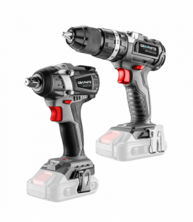 Set Klucz udarowy (58G028) akumulatorowy bezszczotkowy Energy+ 18V, Li-Ion, Wiertarko-wkrętarka (58G020) akumulatorowa bezszczotkowa 18V, Li-Ion, GTX GRAPHITE 58GS003