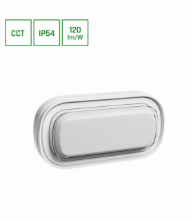 PASTILO 10W CCT 230V 120st IP54 IK10 205x105x47mm BIAŁY OWALNA Spectrum SLI042000CCT_PW