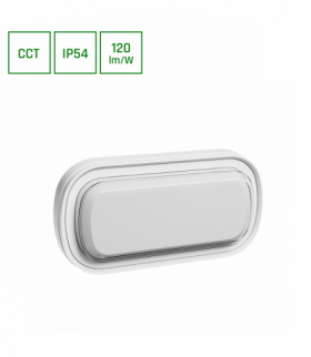 PASTILO 15W CCT 230V 120st IP54 IK10 266x137x47mm BIAŁY OWALNA Spectrum SLI042002CCT_PW