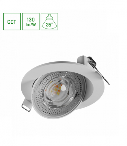MOBILO LED 6.5W CCT 230V 36ST IP20 FI105x35MM BIAŁY OKRĄGŁA Spectrum SLI043023CCT_PW