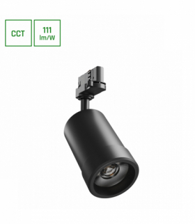 PAVA BASIC NA SZYNOPRZEWÓD 3F 20W CCT 230V 20-45ST IP20 RA80 84X136X185MM CZARNY Spectrum SLI033033CCT_PW