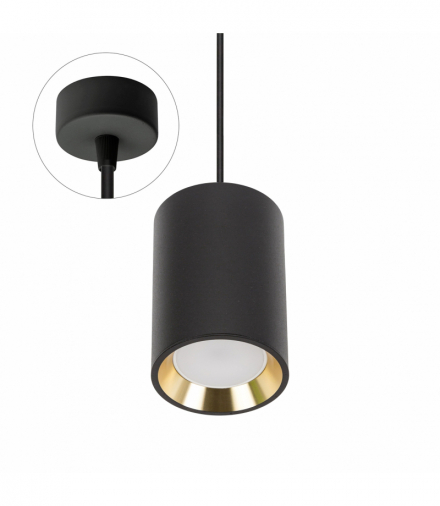 CHLOE GU10 MINI NATYNKOWA GU10 250V IP20 70x100mm CZARNY, ŚRODEK ZŁOTY okrągła ZWIS Spectrum SLIP005016_ZWIS