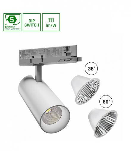 ANDROMEDA 15-27W WW 230V 36, 60st. IP20 RA90 74x170x170 BIAŁY 5 lat gwarancji z regulacją mocy Spectrum SLI033022WW_PW