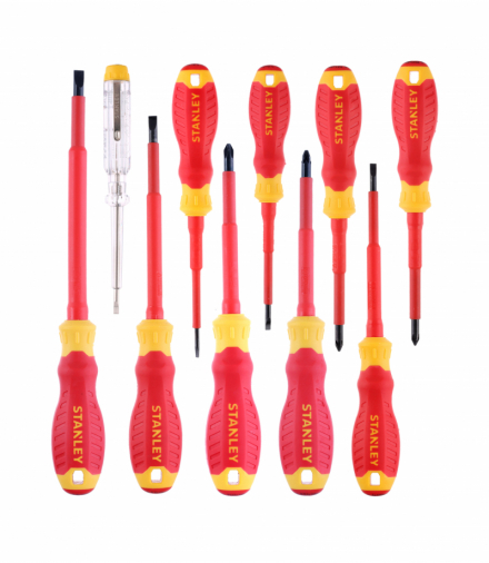 Zestaw wkrętaków VDE 10szt 2pz+2ph+5sl+tester Stanley 600320