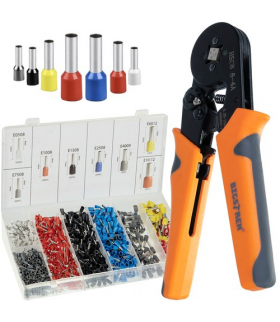 Zaciskarka do tulejek 0.25-10mm2 + 1200szt. tulejek Bigstren 22717 00022717