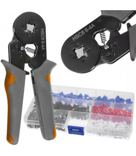 Zaciskarka do tulejek 0,25-10mm2 + 500szt. tulejek, Bigstren 23271 00023271