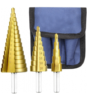 Zestaw wierteł stożkowych 3szt. Bigstren 6661