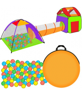 Namiot dla dzieci DOMEK + tunel + 200szt piłek Kruzzel 11756