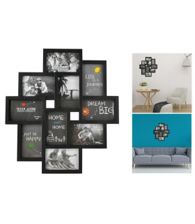 Ramka na 10 zdjęć czarna Ruhhy 12913