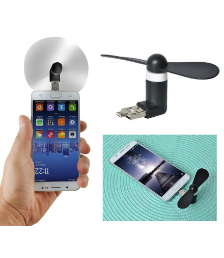 Wentylator micro USB czarny Iso Trade 12982