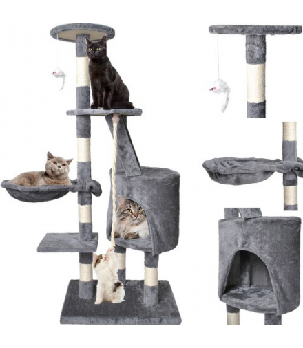 Drzewko dla kota 118cm szare Purlov 13583