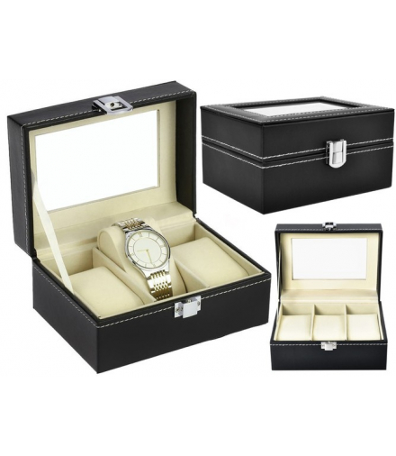 Organizer na zegarki 3 przegródki Iso Trade 13612