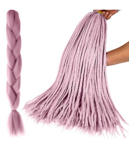 Włosy syntetyczne warkoczyki różowe Soulima 14525